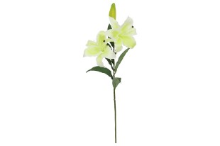 Lilie 3 květy, barva bílo-zelená. Květina umělá. NL0021 GR